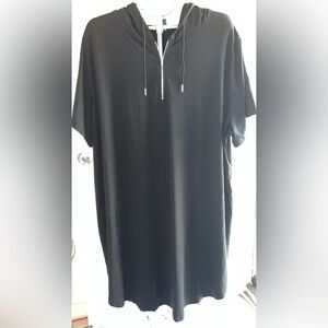 SHEIN- Black Casual Hooded Dress